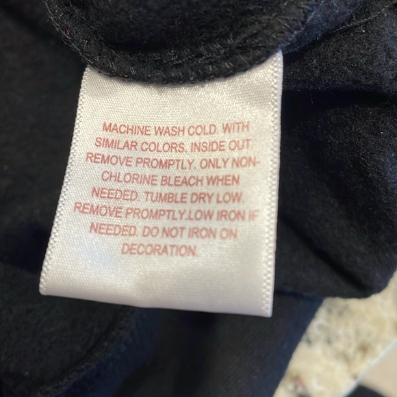 Disney zip front hoodie. Mickey Mouse sketch print. Cotton/poly. Preworn-fun! - Picture 7 of 9